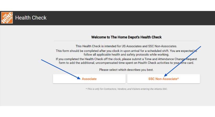 Home Depot Health Check for Employees & Associates-1